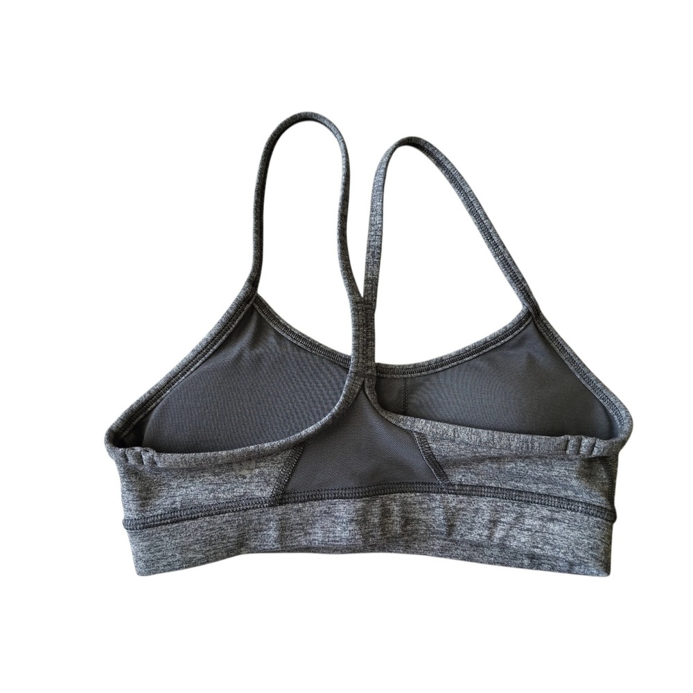 Lululemon Women's Heathered Coal Flow Y Bra IV Sports Bra Size 2 - Picture 5 of 10